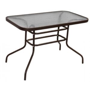 Τραπέζι "CARLOS" μεταλλικό σε καφε χρώμα 140x80x70 (1 τεμάχια)