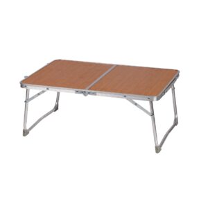 Τραπέζι πτυσσόμενο από μέταλλο σε ασημί/καφέ χρώμα 60x40x15 (1 τεμάχια)