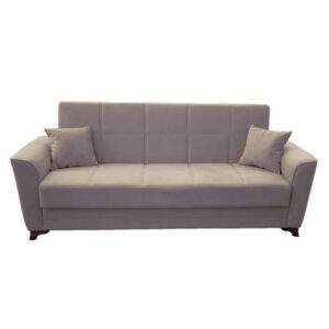 Καναπές-κρεβάτι τριθέσιος "DAISY" υφασμάτινος σε χρώμα γκρι-μπεζ 233x85x90 (1 τεμάχια)