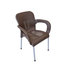 Πολυθρόνα εξωτερικού χώρου από αλουμίνιο/πλαστικό σε καφέ χρώμα 60x50x80 (1 τεμάχια)