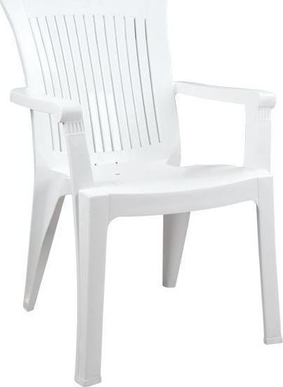 Πολυθρόνα κήπου "ΚΛΕΙΩ" από πλαστικό σε λευκό χρώμα 60x67x89 (1 τεμάχια)