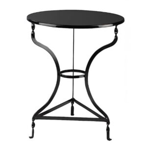 Τραπέζι μεταλλικό στρόγγυλο σε χρώμα μαύρο Φ70 (1 τεμάχια)