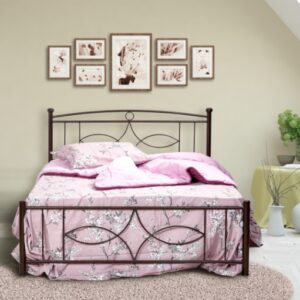 Κρεβάτι "ΡΟΜΒΟΣ" διπλό μεταλλικό σε χρώμα σκουριά 160x200 (0 τεμάχια)