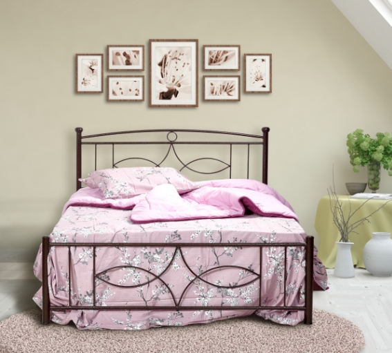 Κρεβάτι "ΡΟΜΒΟΣ" διπλό μεταλλικό σε χρώμα σκουριά 140x190 (0 τεμάχια)