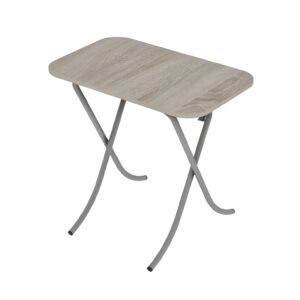 Tραπέζι "MOUNTAIN TOP" ορθογώνιο πτυσσόμενο από mdf/μέταλλο σε χρώμα σονόμα 50x80x75 (1 τεμάχια)