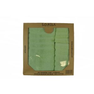 Σετ πετσέτες 3τμχ από ύφασμα σε πράσινο χρώμα 70x140 (1 τεμάχια)