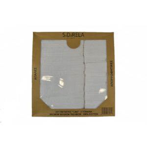 Σετ πετσέτες 3τμχ από ύφασμα σε λευκό χρώμα 70x140 (1 τεμάχια)