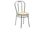 Καρέκλα "WIEN" από μέταλλο/σχοινί σε γκρι/μπεζ χρώμα 40x47x85 (1 τεμάχια)