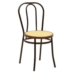 Καρέκλα "WIEN" από μέταλλο/σχοινί σε μπεζ/καφέ χρώμα 40x47x85 (1 τεμάχια)