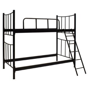 Κρεβάτι-κουκέτα "JUNGLE" μεταλλική σε χρώμα μαύρο gloss 90x190 (1 τεμάχια)
