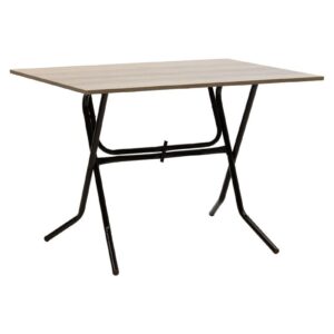 Τραπέζι πτυσσόμενο "CLACK" από μέταλλο σε σταχτύ-μαύρο gloss χρώμα 100x60x75 (1 τεμάχια)