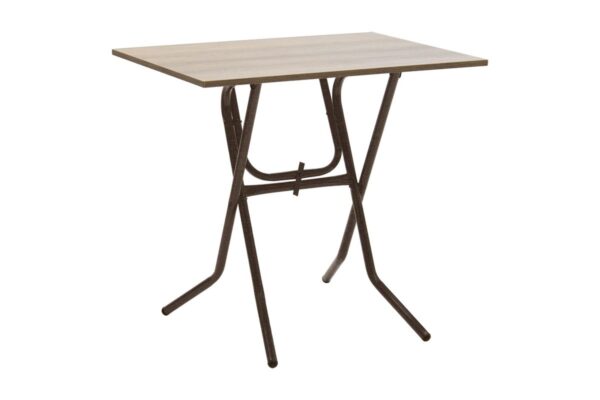Τραπέζι πτυσσόμενο "CLACK" από μέταλλο σε σταχτύ-καφέ σφυρήλατο χρώμα 80x60x75 (1 τεμάχια)
