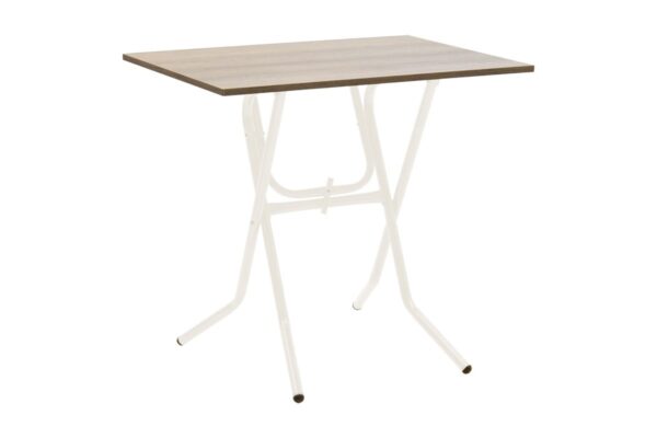 Τραπέζι πτυσσόμενο "CLACK" από μέταλλο σε σταχτύ-εκρού χρώμα 80x60x75 (1 τεμάχια)