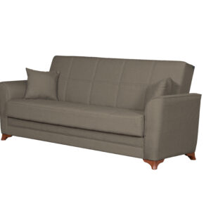 Καναπές/κρεβάτι τριθέσιος "DAISY" υφασμάτινος σε χρώμα μπεζ/καφε 233x85x90 (1 τεμάχια)