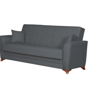 Καναπές/κρεβάτι τριθέσιος "DAISY" υφασμάτινος σε χρώμα γκρι 233x85x90 (1 τεμάχια)