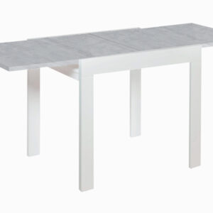 Τραπέζι κουζίνας ξύλινο Kors Beton/Λευκό, 89-178/69/76 εκ., Genomax