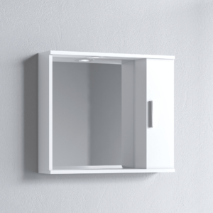 Καθρέφτης ΑLON 65 Δεξιός 3MAL065GLR Λευκό , με ένα ντουλάπι δεξιά 65x15x56 και φωτισμό LED