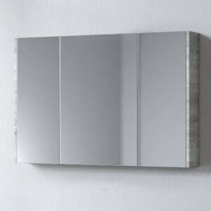 Καθρέφτης SAVINA CEMENT 80 3MSA080CE0W με ντουλάπια 77x14x65cm