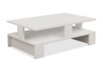 Τραπέζι σαλονιού Mansu pakoworld χρώμα λευκό 80x50x27,5εκ (1 τεμάχια)