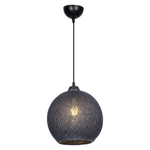 Φωτιστικό οροφής μονόφωτο Leshia pakoworld Ε27 γκρι Φ26x26εκ (1 τεμάχια)
