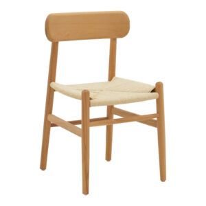 Καρέκλα Thomas pakoworld ξύλο οξιάς φυσικό-έδρα φυσικό σχοινί 44x36x79εκ (1 τεμάχια)