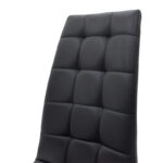 Καρέκλα Darrell pakoworld pu μαύρο-βάση χρωμίου 42x49x106εκ (2 τεμάχια)