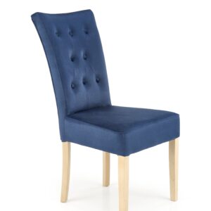 VERMONT chair, honey oak / dark blue Monolith 77