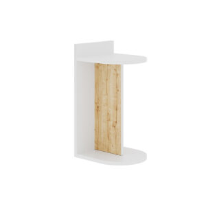 Βοηθητικό τραπέζι Libra pakoworld λευκό-φυσικό 30x34x60εκ (1 τεμάχια)
