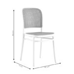 Καρέκλα Juniper pakoworld με UV protection PP μπεζ-λευκό 51x40.5x86.5εκ. (1 τεμάχια)