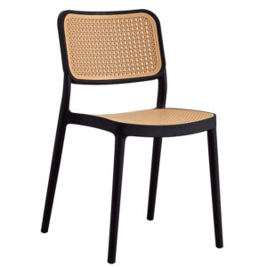 Καρέκλα Poetica pakoworld με UV protection PP μπεζ-μαύρο 42x52x81εκ. (1 τεμάχια)