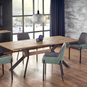 BACARDI extension table, color: top - natural oak, legs - black DIOMMI V-CH-BACARDI-ST