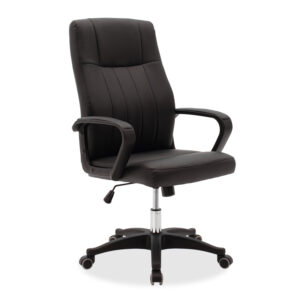 Καρέκλα γραφείου διευθυντή Roby pakoworld με pu χρώμα μαύρο (1 τεμάχια)