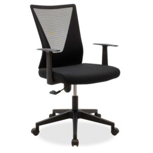 Καρέκλα γραφείου διευθυντή Ghost pakoworld με ύφασμα mesh χρώμα μαύρο (1 τεμάχια)