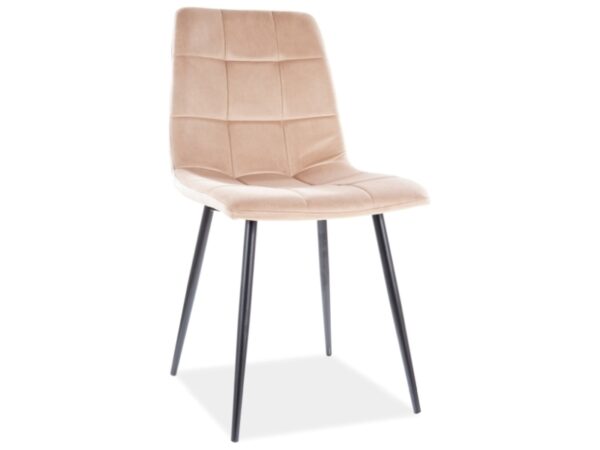 Επενδυμένη καρέκλα ύφασμια MIla 45x41x86 μαύρο/μπεζ βελούδο DIOMMI MILAVCBE