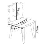 Παιδική καρέκλα Jerry pakoworld λευκό-φυσικό 30x30x52εκ (1 τεμάχια)
