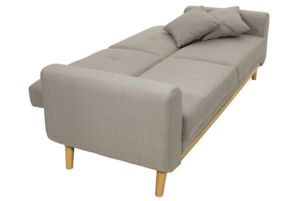 Καναπές-κρεβάτι Carmelo pakoworld με μπεζ-γκρι ύφασμα 214x80x86εκ (1 τεμάχια)