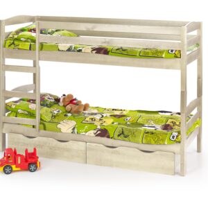 SAM bunk bed with mattresses color: pine DIOMMI V-PL-SAM-ŁÓŻKO PIĘTROWE-SOSNA