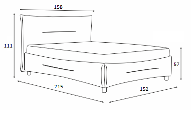 Κρεβάτι επενδυμένο HELENA 140x200 DIOMMI 45-834