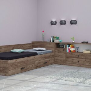 Κρεβάτι με συρτάρια και ντουλάπι Marea 82x190 DIOMMI 33-278