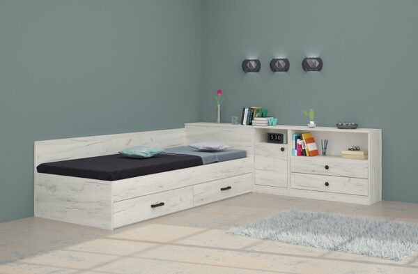 Κρεβάτι με συρτάρια και ντουλάπι Marea 82x190 DIOMMI 33-277