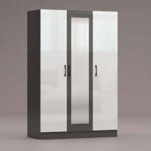 Τρίφυλλη ντουλάπα με καθρέφτη Apolo3 120x52x181 DIOMMI 33-134
