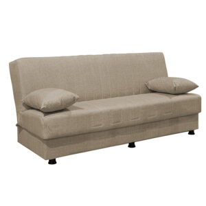 Kαναπές κρεβάτι Romy 3θέσιος ύφασμα μπεζ 190x90x80εκ (1 τεμάχια)