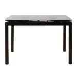 Τραπέζι επεκτεινόμενο Finn pakoworld γυάλινο 8χιλ μαύρο 110-170x70x75εκ (1 τεμάχια)
