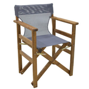 Καρέκλα-πολυθρόνα σκηνοθέτη Retto pakoworld μασίφ ξύλο οξιάς καρυδί-πανί ανθρακί (1 τεμάχια)