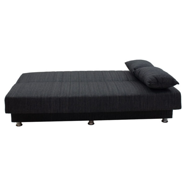 Kαναπές κρεβάτι Romina pakoworld 3θέσιος ύφασμα ανθρακί 180x75x80εκ (1 τεμάχια)
