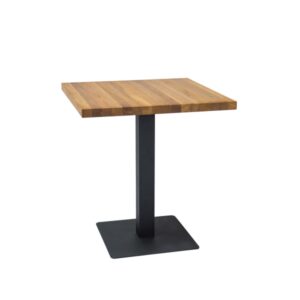 Τραπέζι μπαρ ξύλινο Puro 70x70x76 μαύρος/φυσική δρυς DIOMMI PUROLAMD70