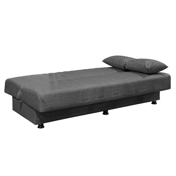 Kαναπές κρεβάτι Romina pakoworld 3θέσιος ύφασμα ανθρακί 190x90x80εκ (1 τεμάχια)