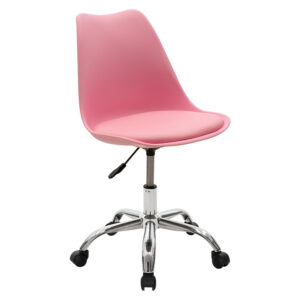 Καρέκλα γραφείου εργασίας Gaston II pakoworld PP-PU ροζ (1 τεμάχια)