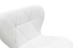 Σκαμπό μπαρ Coozy pakoworld πτυσσόμενο μεταλλικό χρωμίου με PVC χρώμα λευκό (2 τεμάχια)
