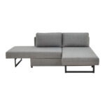 Πολυμορφικός καναπές-κρεβάτι Defry pakoworld γκρι ύφασμα 230x165x72εκ (1 τεμάχια)